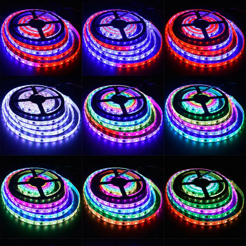 WS2811 30LED/M 5050 RGB Full Color LED strip lights +SP107E Music Smart Phone APP Controlled+12V LED Power KIT