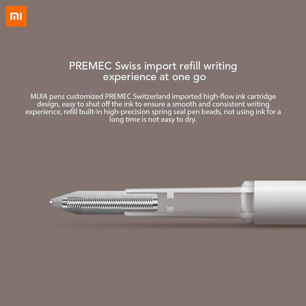 Xiaomi Pen Mijia Pen Sign Mi Pens With 0.5mm Swiss Refill 143mm Rolling Roller Black ink Xiomi Signing Ballpoint Pens for School