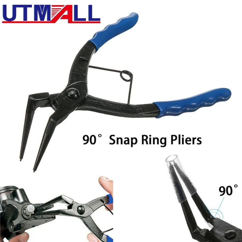 

UTMALL Pliers Circlips Snap Ring Grip Plier 50 Mm Long Nose 1.2Mm 90 Degrees Bending For Motorcycles Trucks