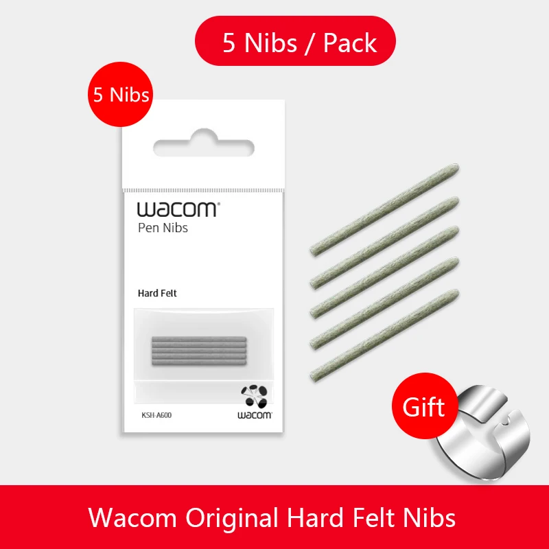 Wacom Pen Nibs Standard / Hard Felt / Flex for Wacom Pens (5 Nibs / Pack)