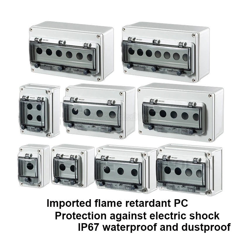 1Pcs Indoor And Outdoor Waterproof Button Switch Control Box ABS Plastic Rainproof  Electrical Protection Cover