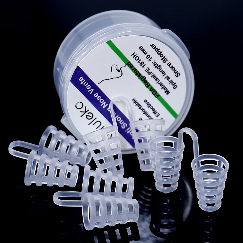 

Силиконовый зажим для носа против храпа, остановки храпа, лоток для сна, защита от апноэ, ночное устройство, устройство для дыхания носа с футляром