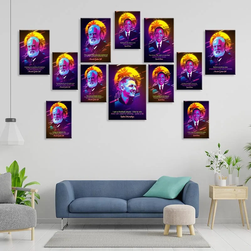 No Frame Alexander Graham Bell Wall Art Print Canvas Painting Nordic Posters and Prints Wall