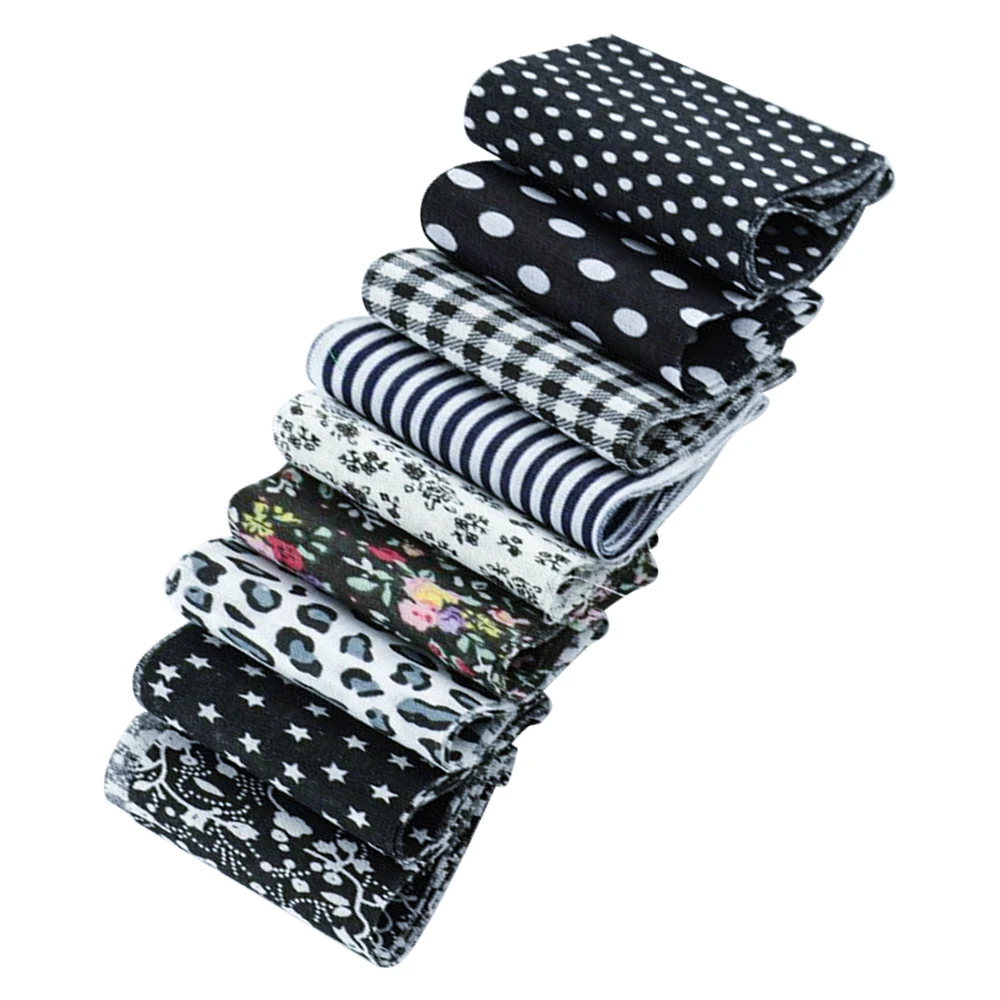 Booksew Black Sets Jelly Roll Fabric Strip Patchwork Crafts 9pcs/Lot 100% Cotton DIY Tildas Quilting Fabric Bundle 5cm x100cm