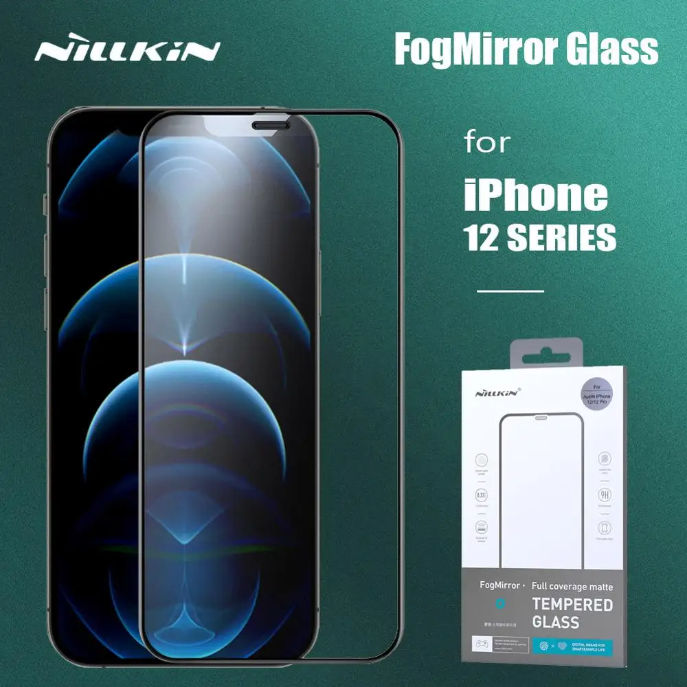 

Nillkin for iPhone 12 Pro Max Tempered Glass 2.5D Full Cover Matte Protective Screen Protector for iPhone 12/12 Pro/12 Mini Film