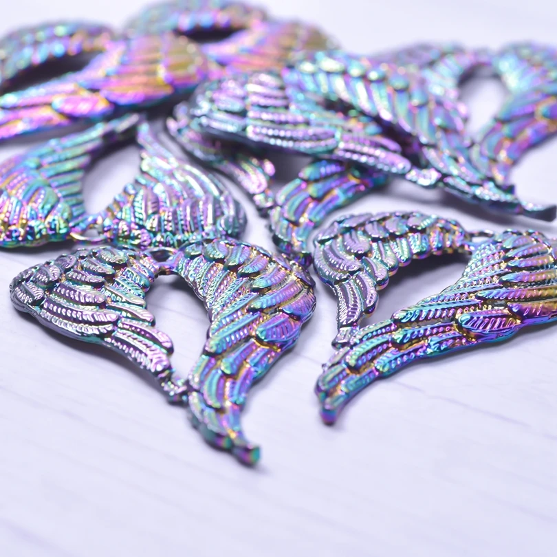 2pcs Rainbow Animal Charms For Jewelry Making Supplies Elephant Leopard Butterfly Charm Pendant Handmade Accessories Fatima Hand