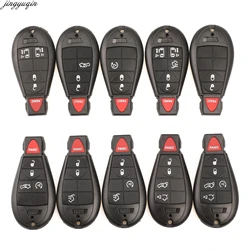 Jingyuqin Remote Car Key Fob Shell For Chrysler Town & Country Fit Jeep Grand Cherokee Dodge Magnum Durango 2/3/4/5/6/7 Button