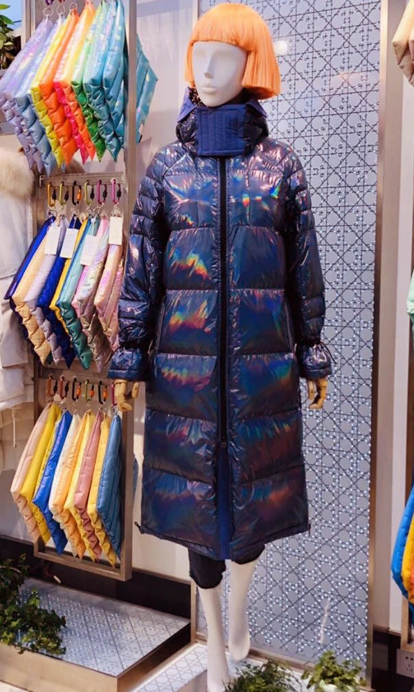 100 cm * 145 cm hochwertiges, dünnes, leichtes Nylongewebe, hochdichtes, laserglänzendes Taftmaterial für Winterjacken – Detail 19