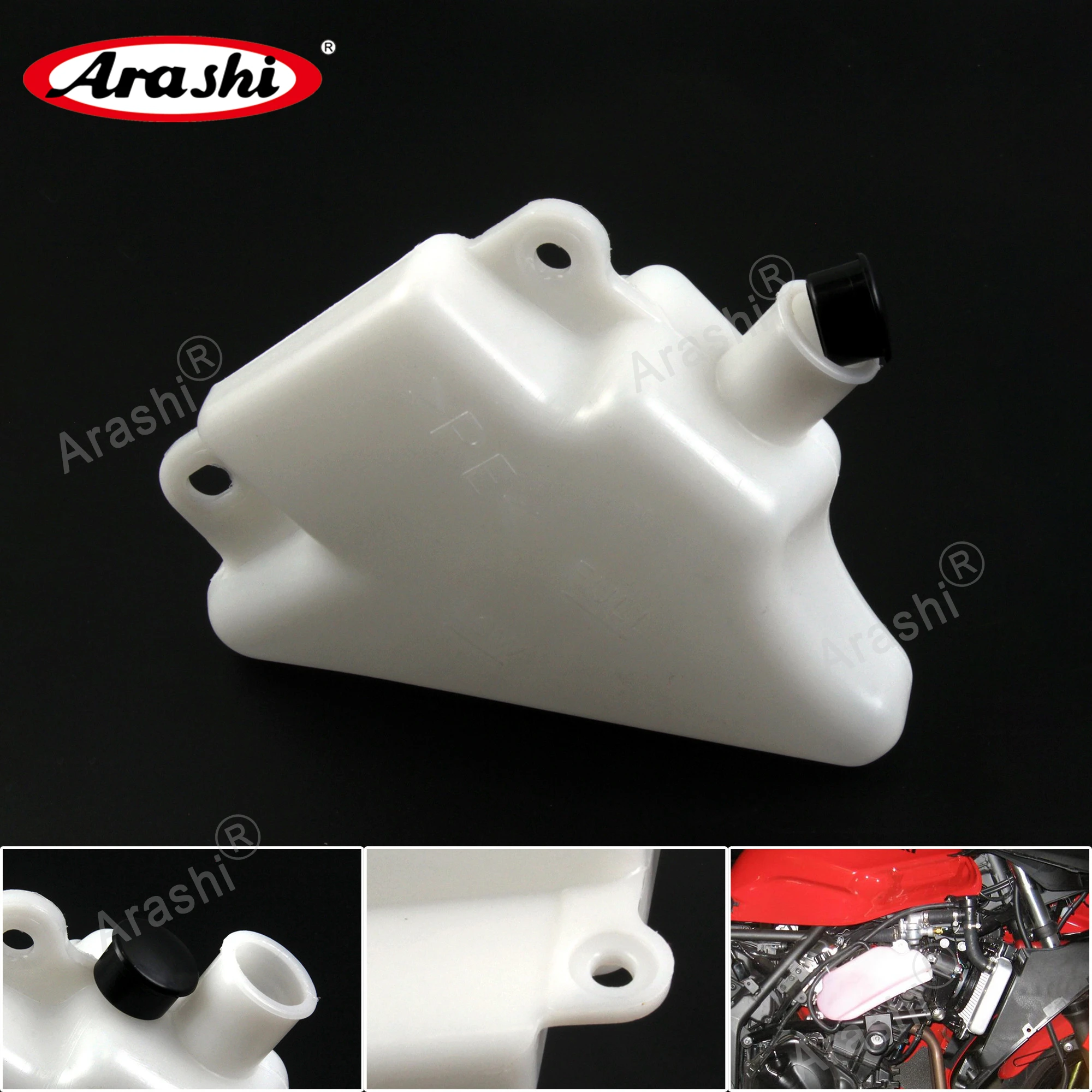 

ARASHI Coolant Reservoir Tank For YAMAHA YZF R1 2007 2008 Radiator Plastic Caps Water Storage Overflow Bottle YZF-R1