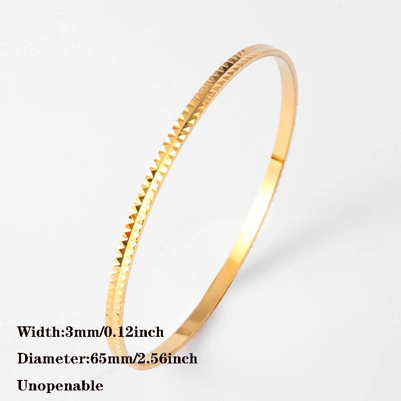 6pcs New African Dubai bangles for women Ethiopian jewelry copper gold Color bangle& bracelet bridal jewelry