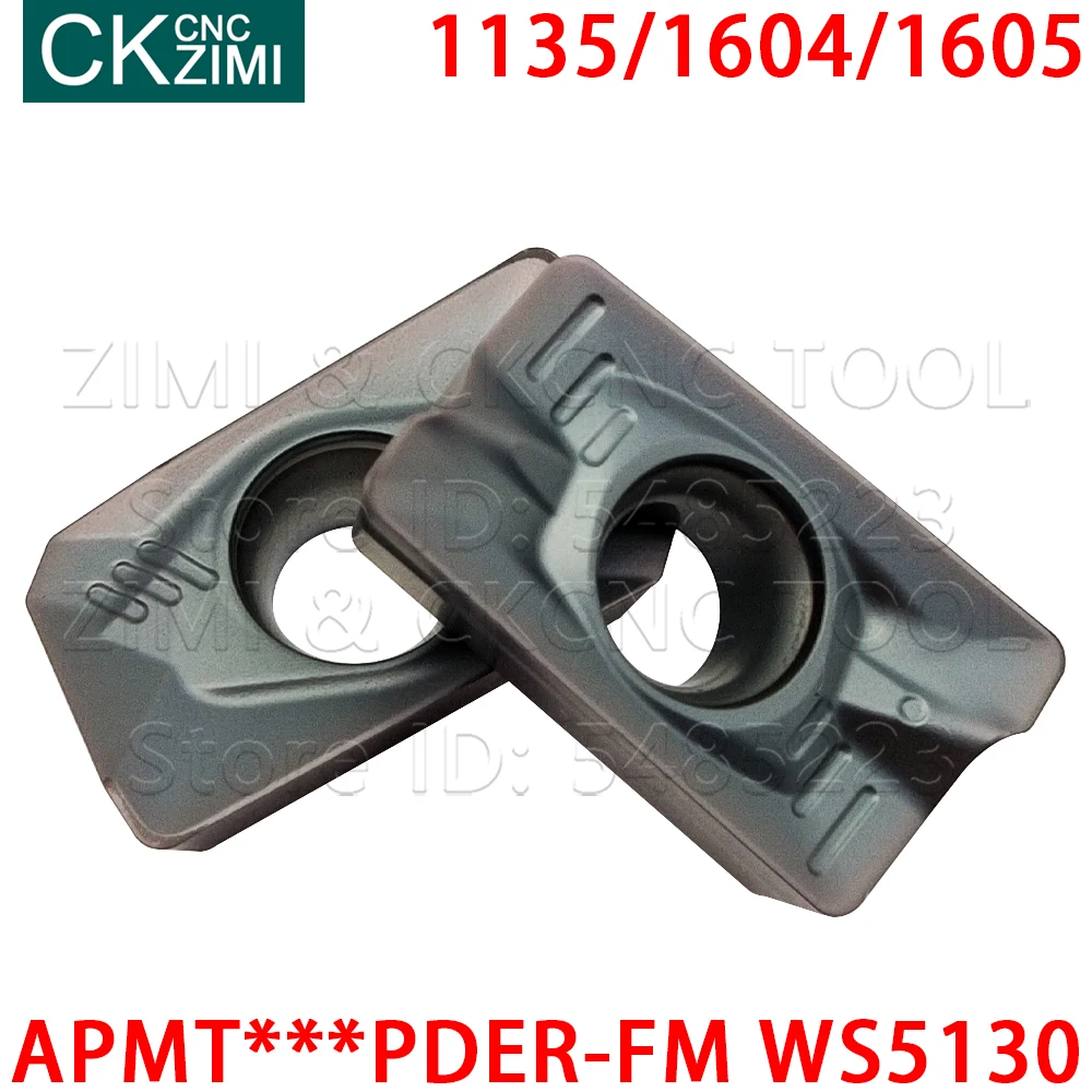 APMT1135PDER-FM APMT1604PDER-FM APMT1605PDER-FM WS5130 كربيد طحن إدراج APMT للصلب الفولاذ المقاوم للصدأ الحديد الزهر