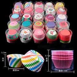 100pcs Cake Muffin Cupcake Paper Cups Cake Box Cupcakes Liner Mold Kitchen Baking Accessories Cake Mold Cooking Tools