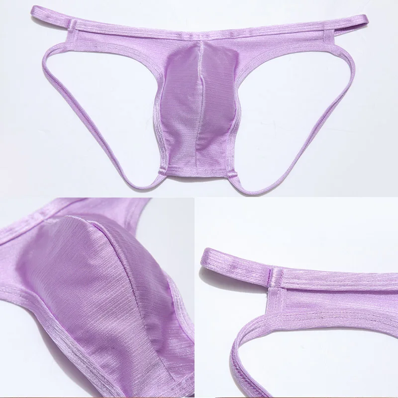 Suspensorio Sexy Gay para hombre, Tanga con bolsa para pene, bikini, nalgas, ropa interior hueca