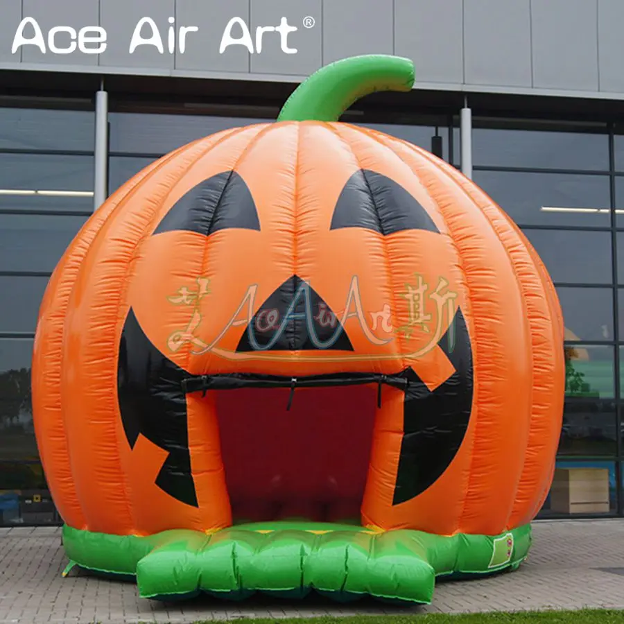 

Giant Outdoor Playground Equipment, Inflatable Trampoline, Orange Pumpkin, Made by Ace Air Art, Factory Price, 5m, 6m