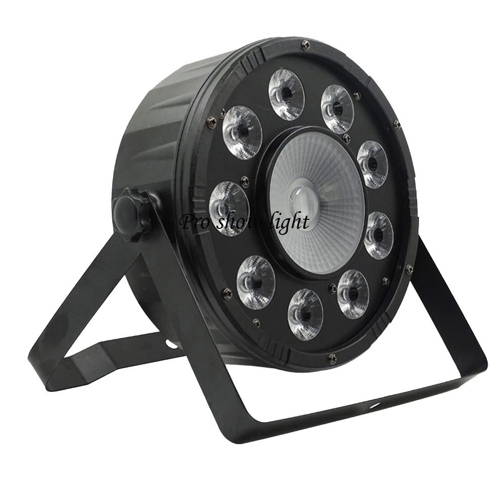 DMX / Remote Control Dj COB Par 9X10W+30W RGB LED Flat Par Light Disco Stage Lighting LED Uplighting For Party Disco Wedding Bar