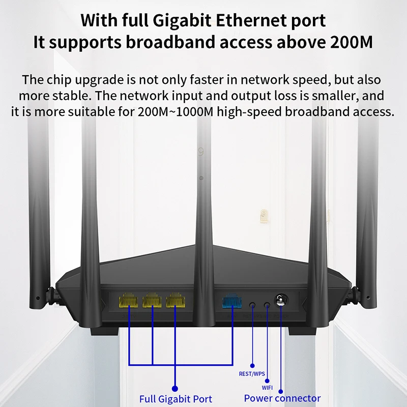 Imagem -06 - Roteador Wi-fi sem Fio Ac11 Ac1200 com Antena de Alto Ganho 2.4g 5.0g Repetidor de Banda Dupla Roteador sem Fio Controle por App