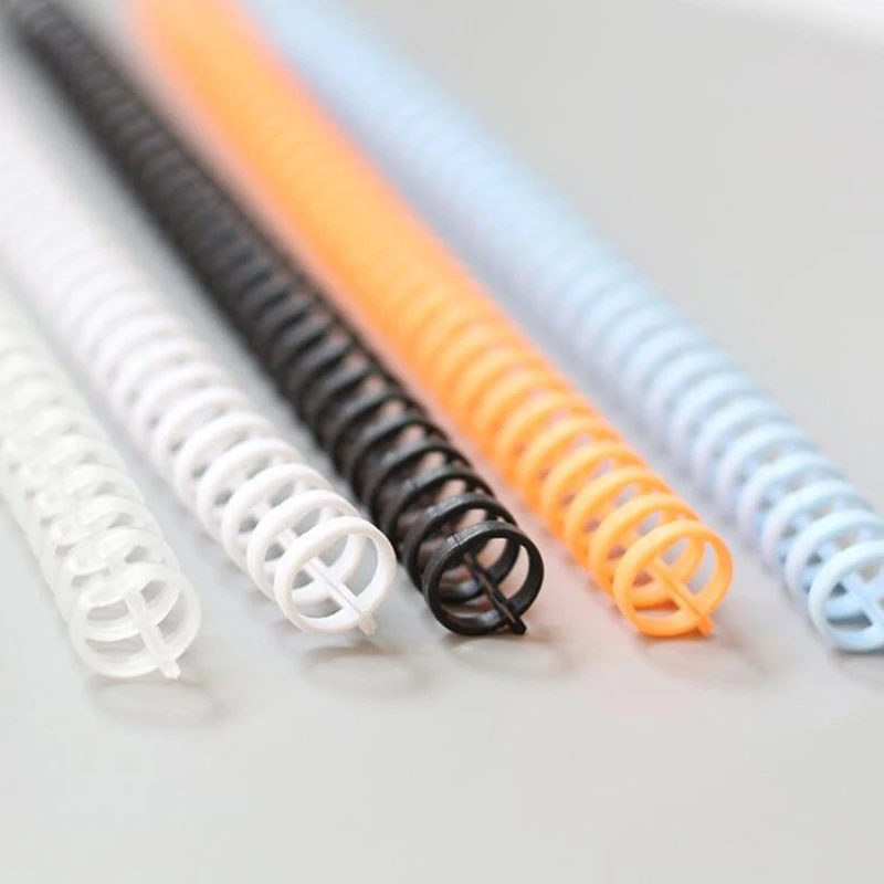 12mm Notebook Plastic Binding Spiral Strip A4 30 Hole Circle Ring Book Binder School Office Supply Loose-leaf Paper Booking Coil