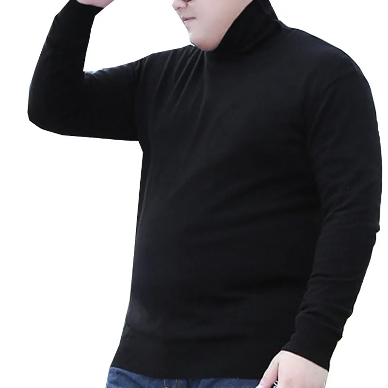 Autumn winter Men sweater 5XL 6XL 7XL 8XL Bust 143cm Plus size Solid color sweater men 3 colors