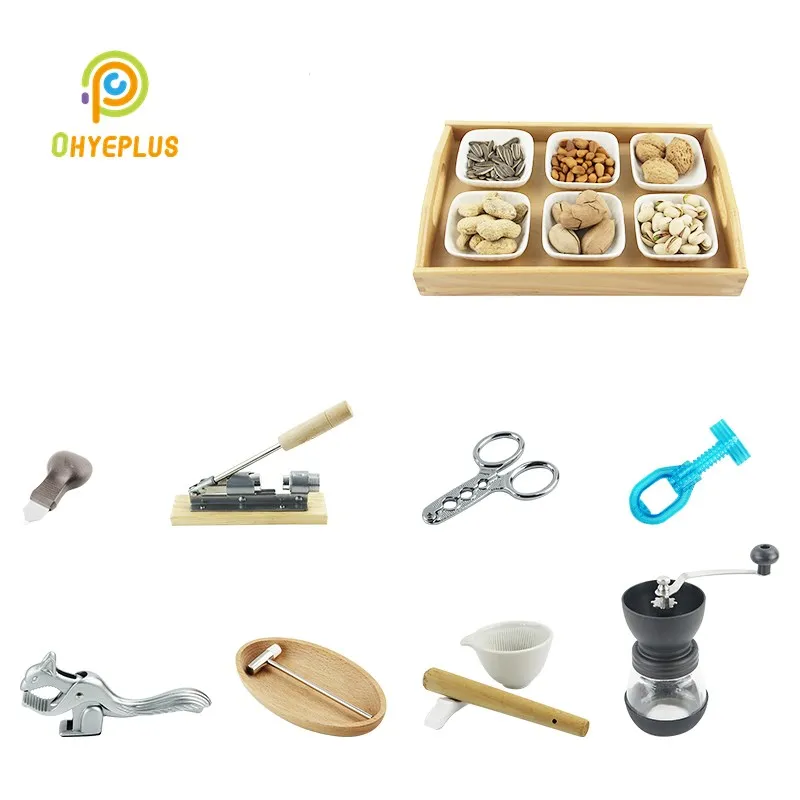 Montessori Practical Materials Food Preparation Nuts Working Series Basic Skill Learning Toys for Kids Educational Equipment