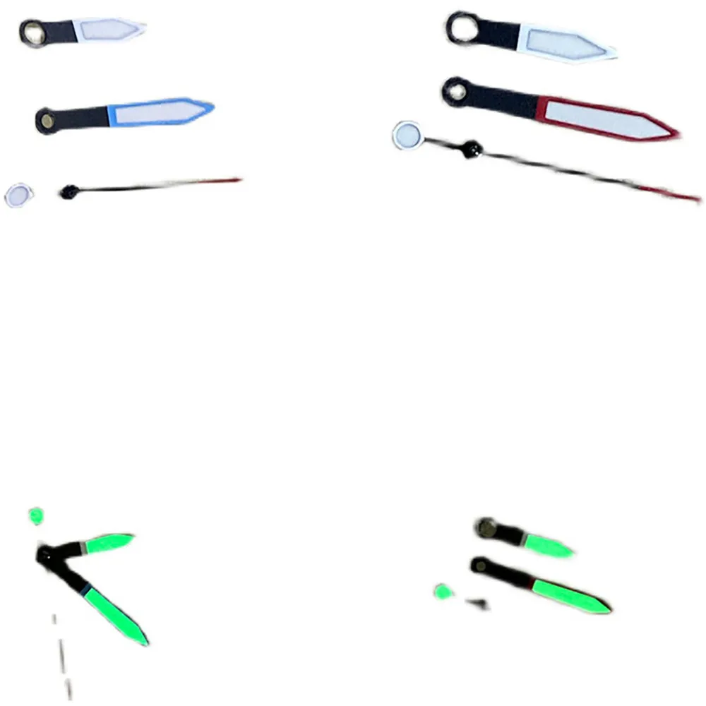 Zielony zegarek świetlny zestaw rąk do NH35 NH36 zegarek ruch trzy wskaźniki Lancette igły naprawa części