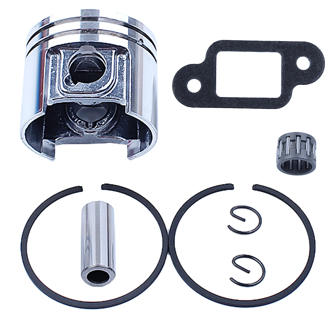 Piston Ring 38mm Bearing 10mm Pin Muffler Gasket Kit For STIHL MS180 018 MS 180 Chainsaw Replace Part 1130 030 2004 бензопила