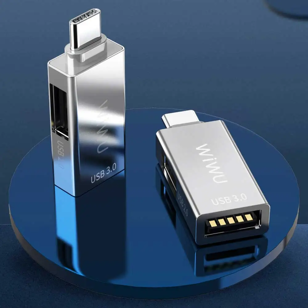 

WIWU двойной концентратор USB 3,0 для передачи данных и зарядки устройств Тип c портативный концентратор USB 3,0 Высокоскоростная передача