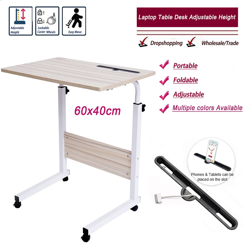 2020Laptop Desk   60*40CM Computer Table Adjustable Portable Rotate Laptop Bed Table Can be Lifted Standing Desk