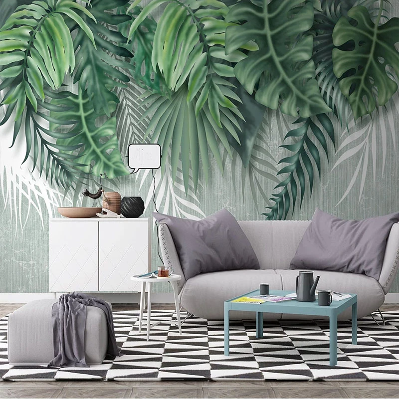 Plant Green Leaves Custom 3D Photo Wallpaper Mural Home Decor Living Room Bedroom Sofa TV Background Waterproof Wall Covering
