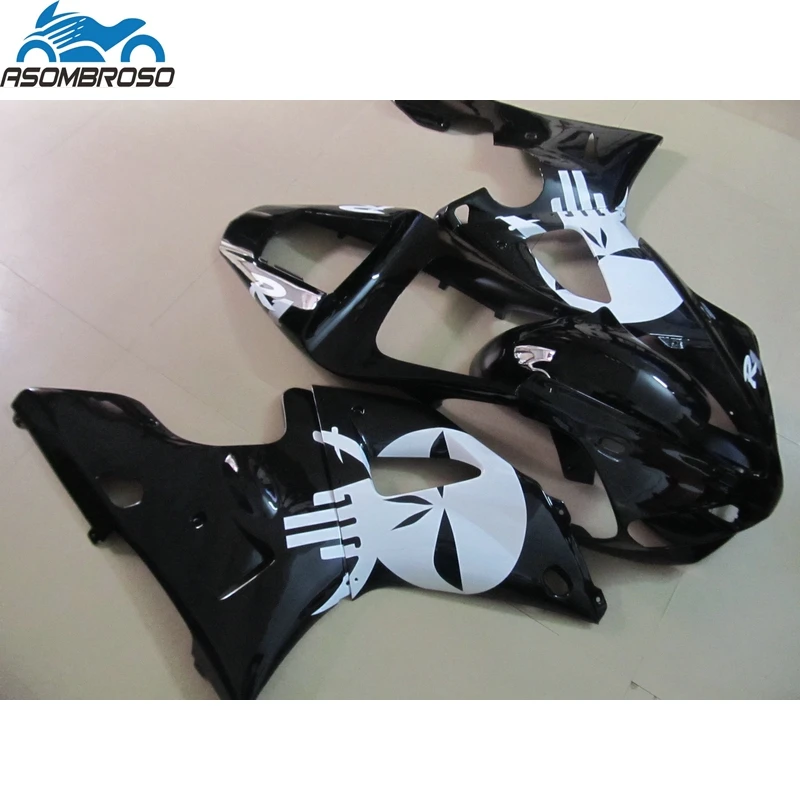 

ABS Plastic Motorcycle Bodywork fairings for YAMAHA R1 fairing kit 2000 2001 white black fairing set YZFR1 00 01 HJ26