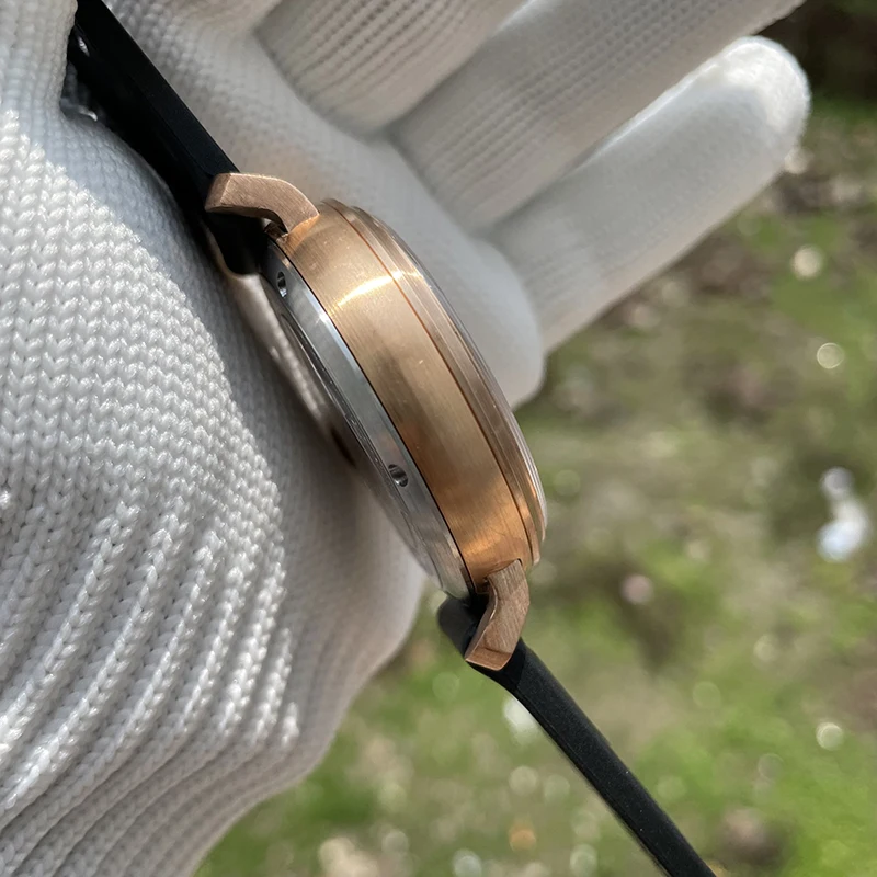 Steeldive 남자 파일럿 시계 망 자동 시계 청동 기계식 손목 시계 다이버 200M 방수 C3 빛나는 사파이어 NH35