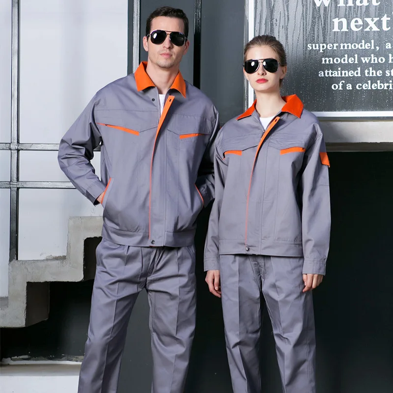 Worker Clothes Set Male/female Coveralls Wear-resistant Double Layers Good Quality Factory Workshop Electrician Welder Uniforms