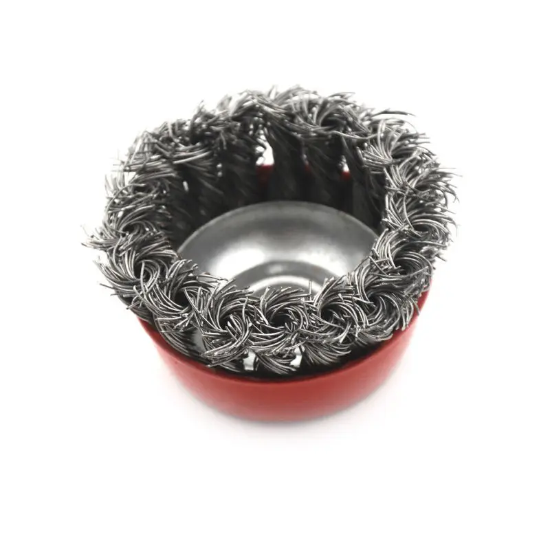 M14 Wire Brush Crimped Cup for Derusting Removing Porch Paint Screw Twist Knot Wire Wheel Cup Brush