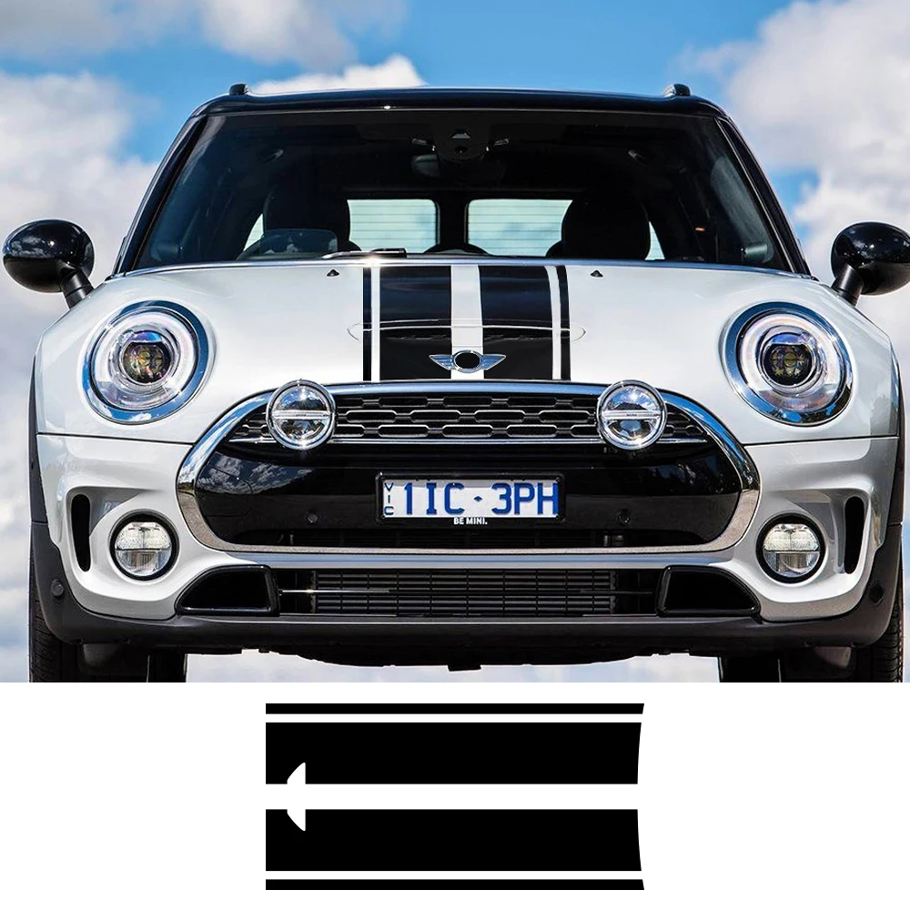 Car Styling Head Hood Decal Stickers Stripe For MINI Cooper S One Countryman Clubman R55 R56 R60 R61 F54 F55 F56 F60 Accessories