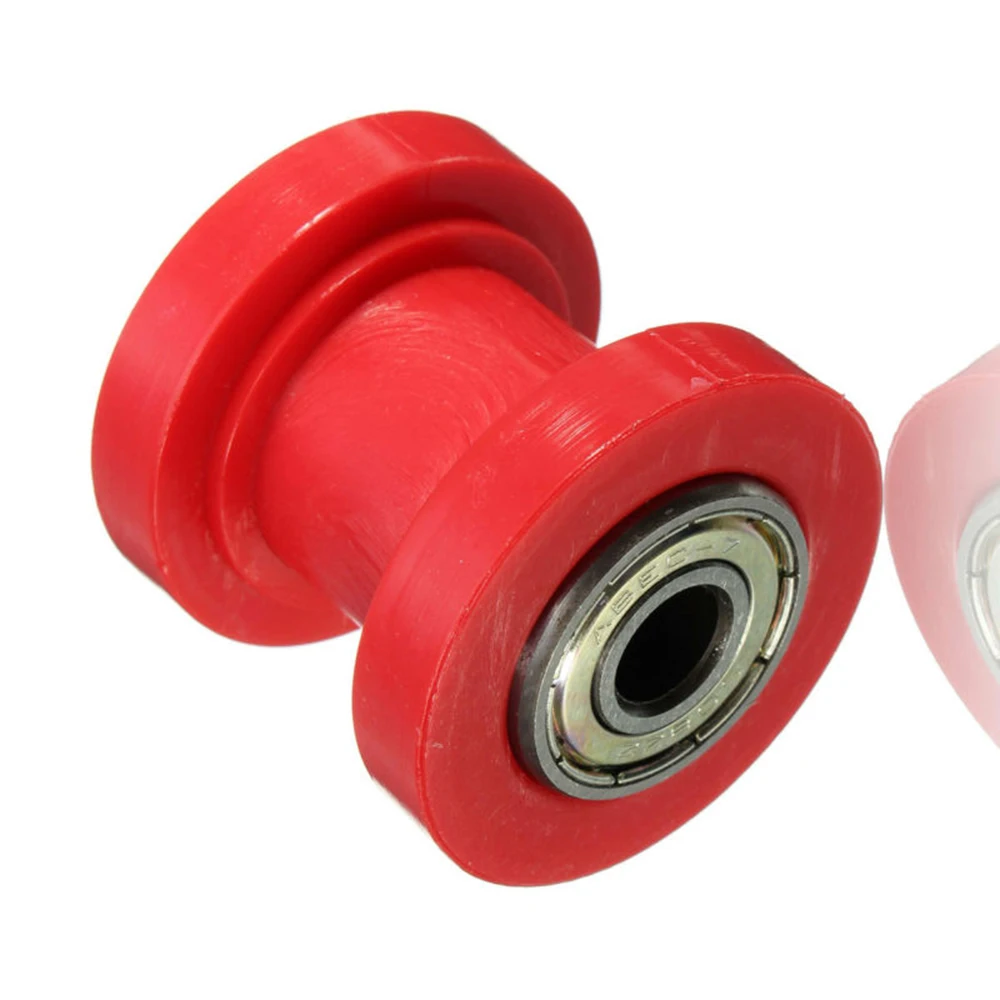 1pc ATV Parts Chain Roller Slider Tensioner Pulley Wheel Guide Red 8mm Accessories For Dirt Bike ATV