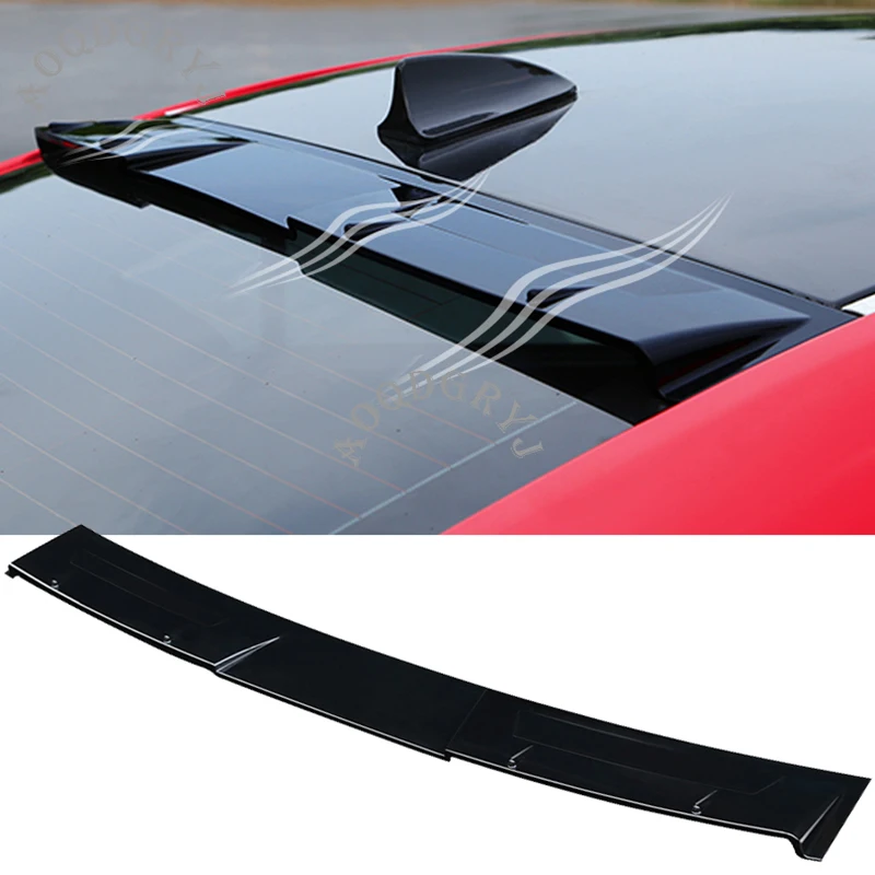 Rear Roof Shark Glossy Black Spoiler Wing Fit for Mazda 3 Axela 4DR sedan 2014-2018 Car styling