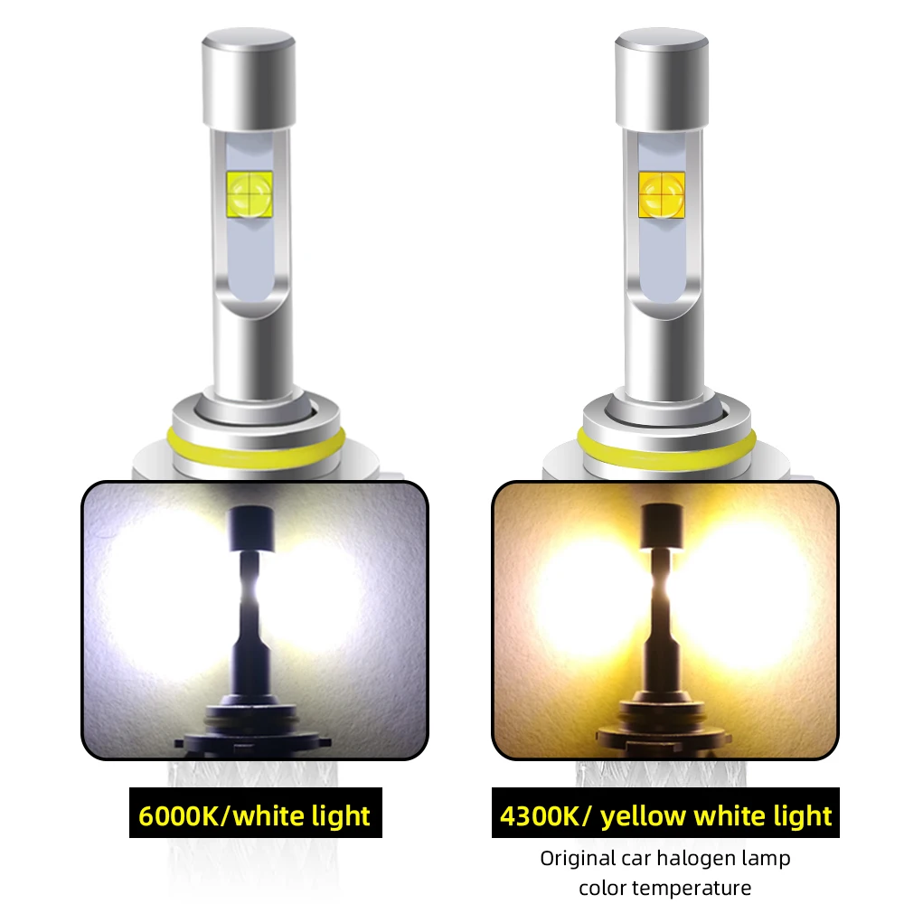 Xhp50 Car Lights H4 LED H7 12000LM H1 H3 H8 H11 LED Atuo Lamp For Car Headlight Bulb HB3 HB4 9005 9006 LED Bulbs 55W 12V Canbus