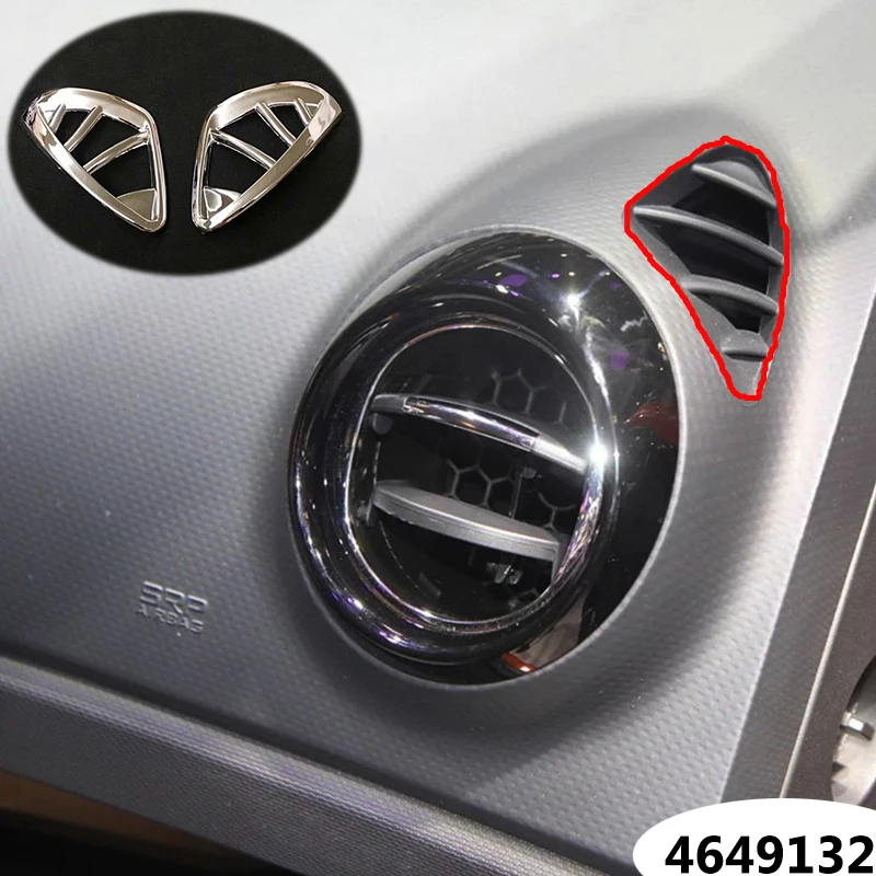 

For Renault Captur 2013 2014 2015 2016 ABS chrome inner front Air conditioning Outlet Vent hoods Car Styling sticker Accessories