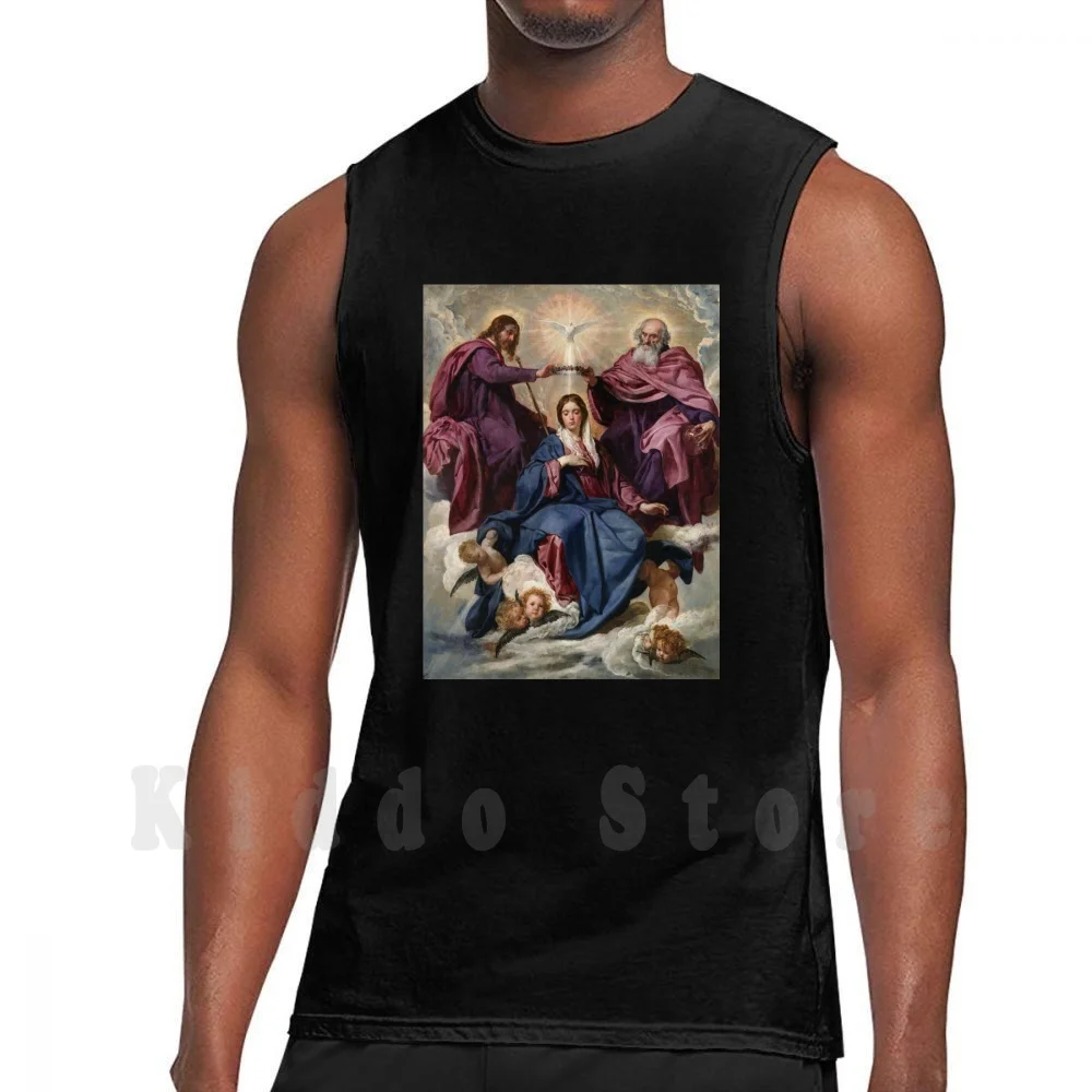 Diego Velázquez-Of The Virgin Tank Tops Vest 100% Cotton Velazquez Diego Velázquez Baroque Velázquez Artist Las