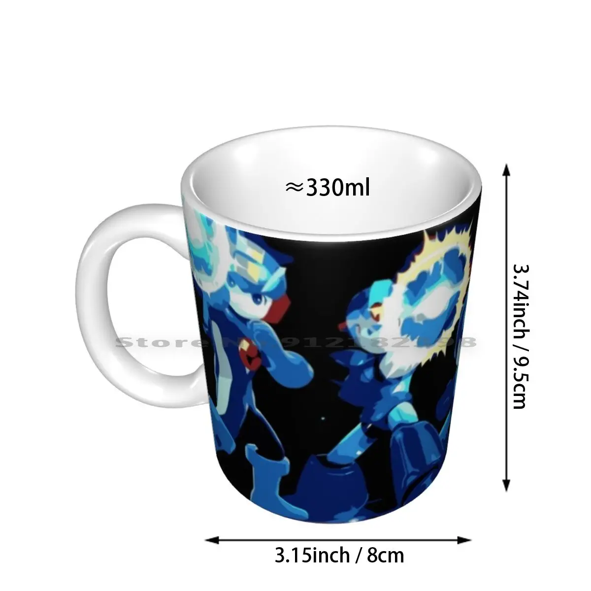 Mega-Man Generations Ceramic Mugs Coffee Cups Milk Tea Mug Mega Man Megaman Rockman Japanese Video Games Super Smash Bros Smash