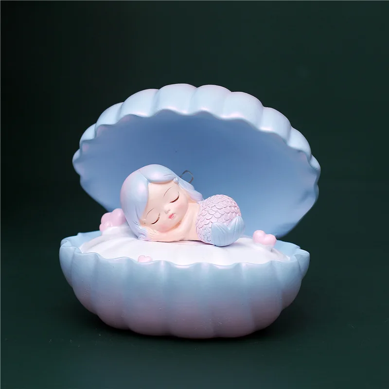 PheiLa LED Night Light Fairy Cute Mermaid Night Lamp Powered by Button Batteries for Baby Girls Bedroom Decoration and Gifts