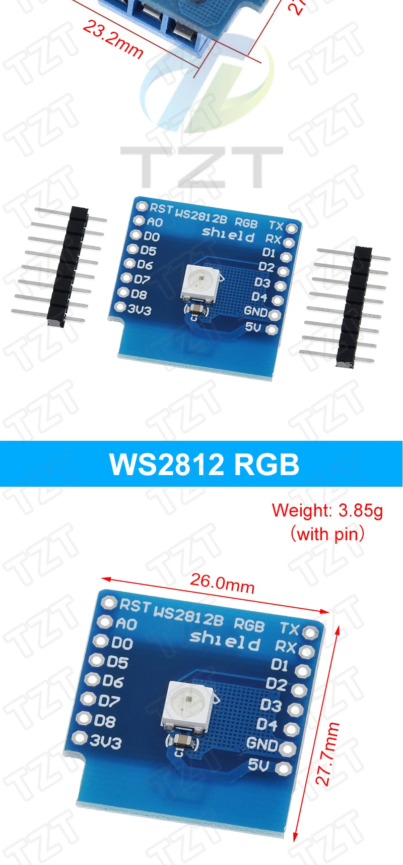 Esp8266 D1 Mini Pro WLAN-Entwicklungsboard Nodeu Ws2812 RGB Dht11 Dht22 Am2302 Relais Ds18b20 Bmp180 Motor für Arduino DIY-Kit – Detail 12