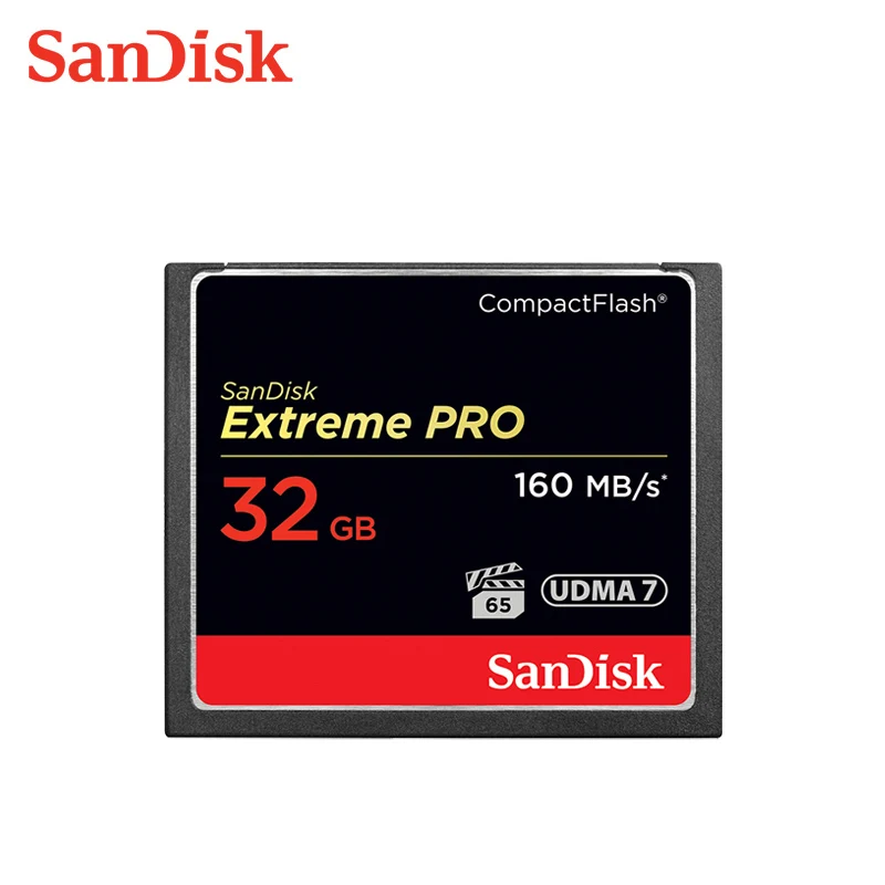 

Sandisk Memory CF card 160MB/S 32G 64GB 128GB 256GB extreme PRO High Speed compact flash card for DSLR and HD Camcorder disc