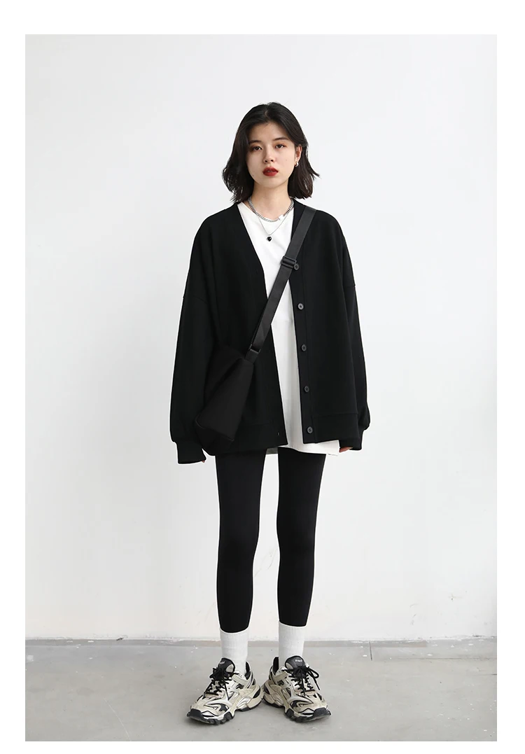 CHIC VEN Korean Women's Sweatshirts Solid Plush Thick Warm Loose Casual Female Tops Office Lady Coats Jacket Autumn Winter 2026