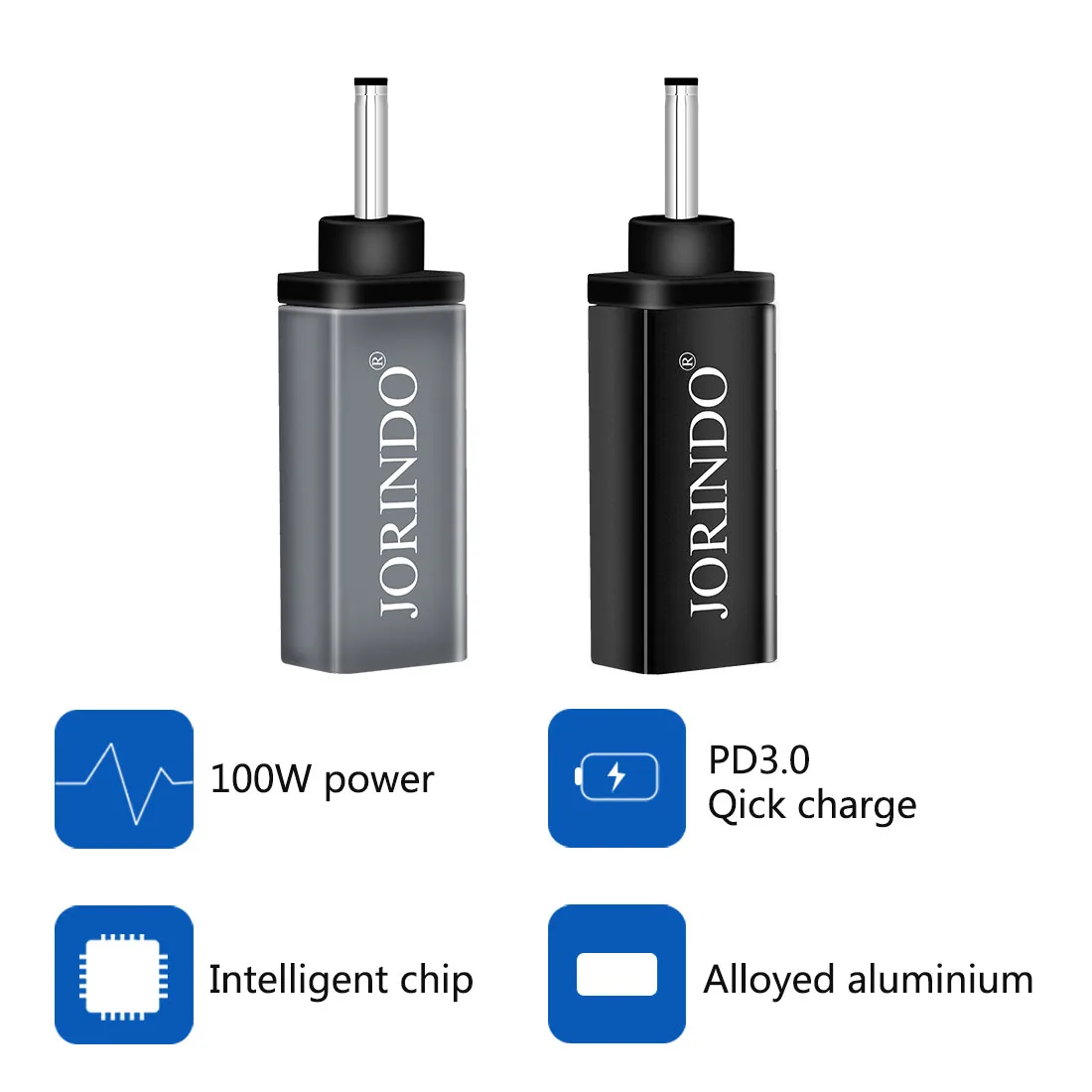 JORINDO Type-C female socket to DC3.0*1.35MM male plug Laptop power charging converter,USB-C TO 30135 Fast charging converter