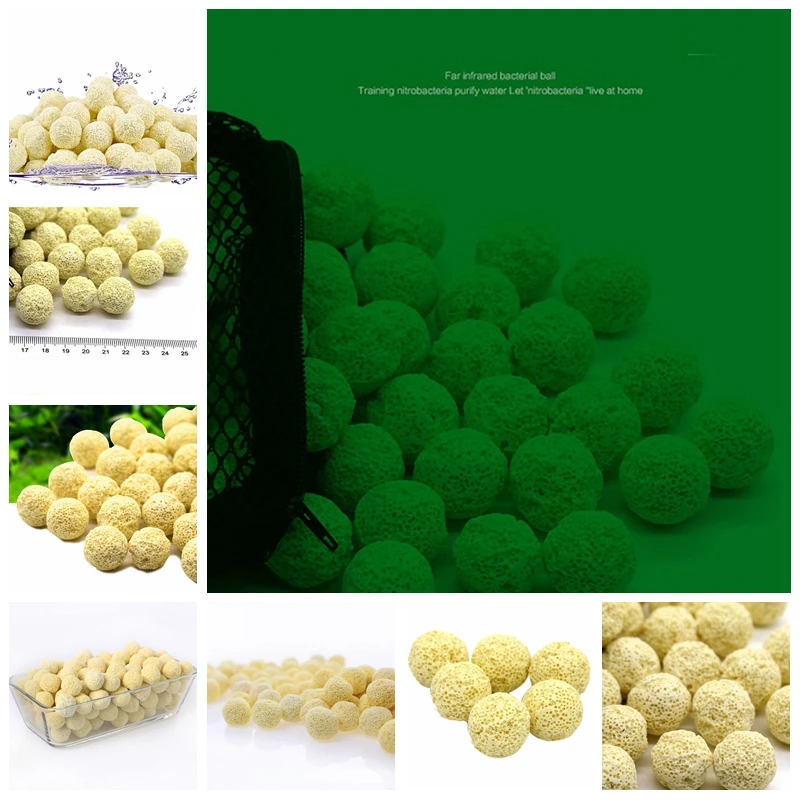 10 PCS Aquarium Filter Media Ball Bio Aquarium Media Net Bag Biological Ball for Fish Tank Filter