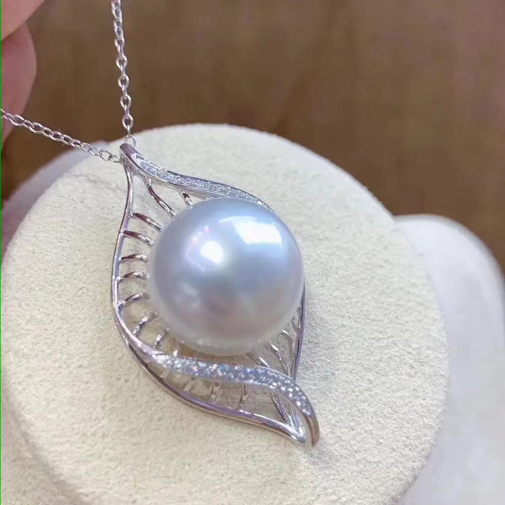 

New Charm 925 Sterling Silver Pendant Mountings Base Findings Jewelry Fittings Accessories Parts for Pearls Stones Crystal Coral