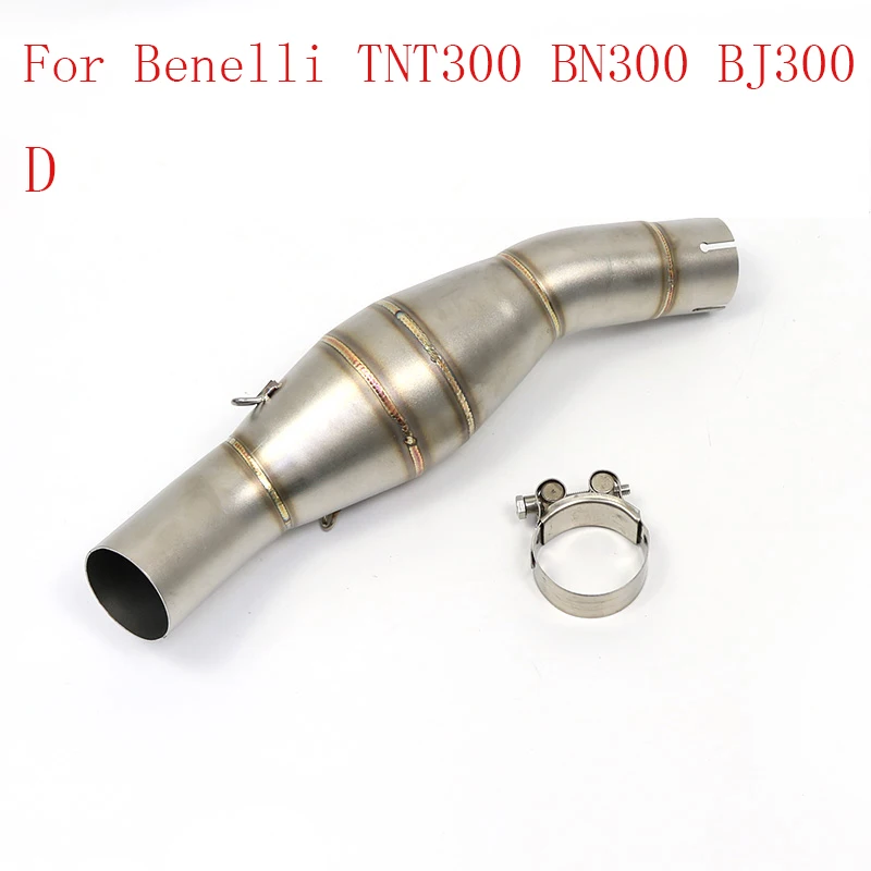 For Benelli 600 TNT600 BN600 BJ600 300 TNT300 BN300 BJ300 Exhaust Motorcycle Link Pipe Middle Tube Escape Moto