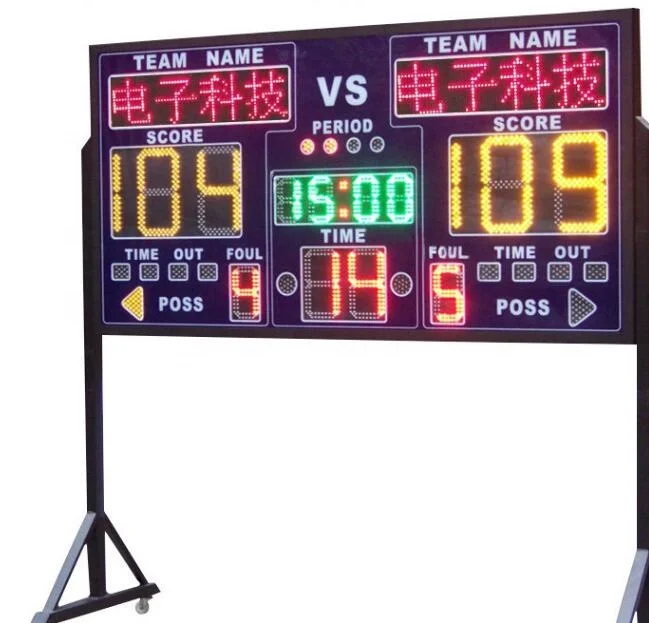 Shenzhen factory price digital signage portable waterproof basketball/ football led scoreboard display board