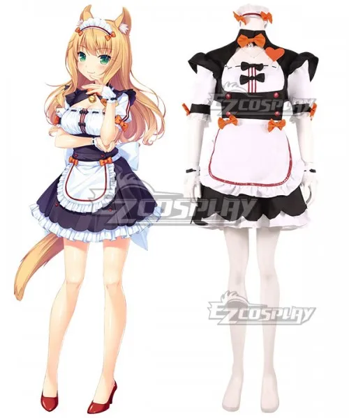 

Nekopara Maple Women Maid Lolita Dress Women Party Role Play Girls Dress Gift Halloween Adult Dress Set Cosplay Costume E001