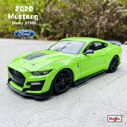 Maisto 1:24 포드 2020 머스탱 쉘비 GT500 합금 자동차 모델, 수공예 장식 컬렉션 장난감 도구 선물, 다이 캐스팅